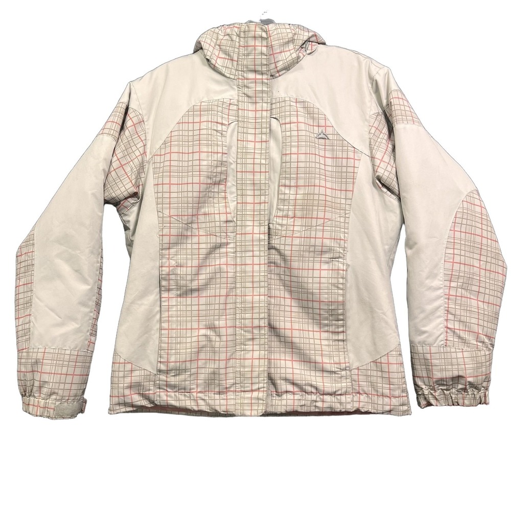 SNOZU  Women's 3-in-1 Jacket Regular Plaid Full Zip Lined Polyester Coat